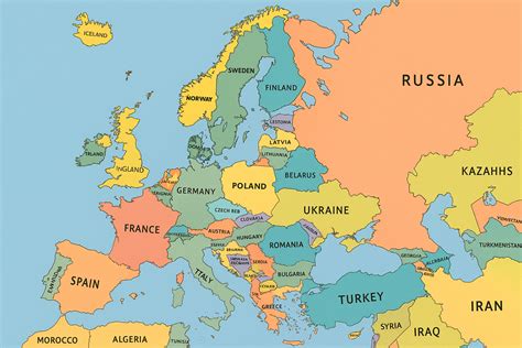 Mapa krajín EÚ/EHP/Švajčiarsko