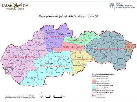 Mapa pôsobnosti ÚPSVaR Poprad