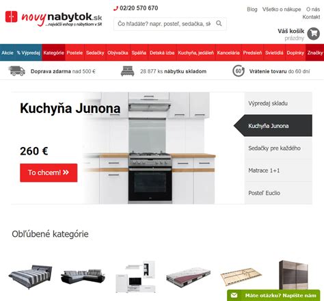 Ukážka webovej stránky s porovnaním cien produktov