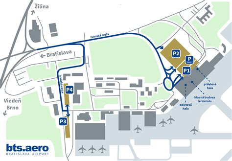 Mapa letiska s vyznačenými bránami