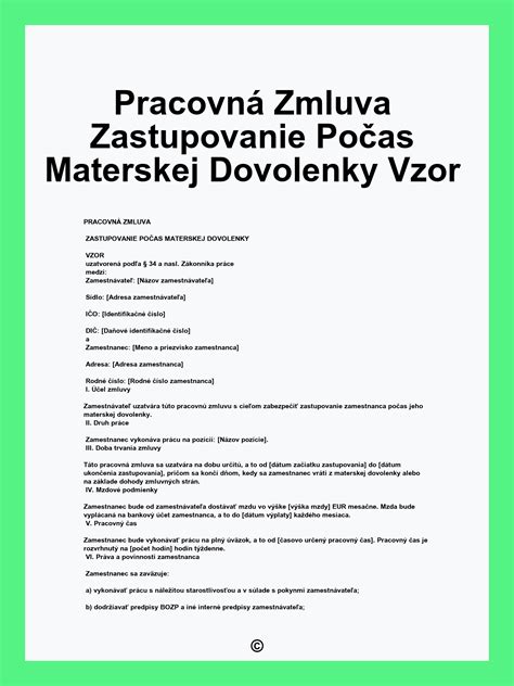 Prehľad povolených zárobkových činností počas materskej otca