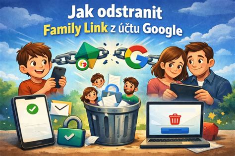Schéma prepojenia Family Link a detského účtu Google