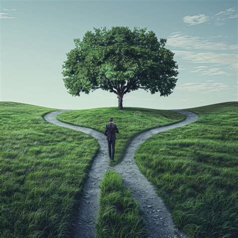 Thematic image of a child standing between two separate paths representing parental homes