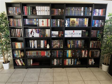 Bookshelf with sci-fi books