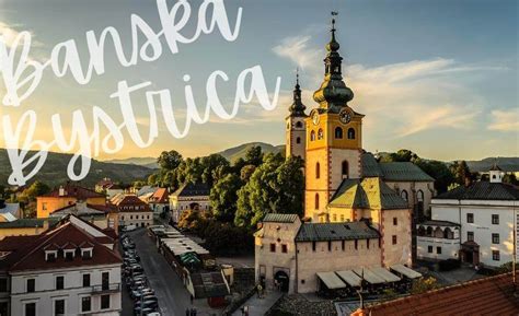 Map of Banská Bystrica with marked beautiful places