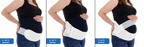 Žena si oblieka tehotenský pás