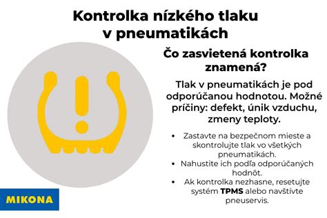 Ilustrácia príznakov nízkeho tlaku