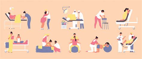 Ilustrácia polôh pri pôrode