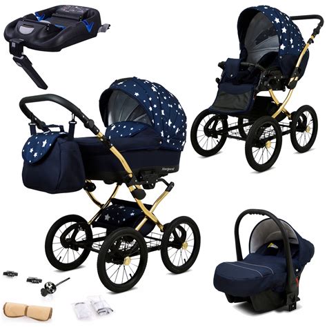 ilustrácia troch častí kočíka: vanička, športová časť, autosedačka