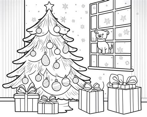 Vianočné omaľovánky s motívom stromčeka