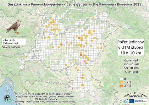 Mapa rozšírenia sokola myšiara