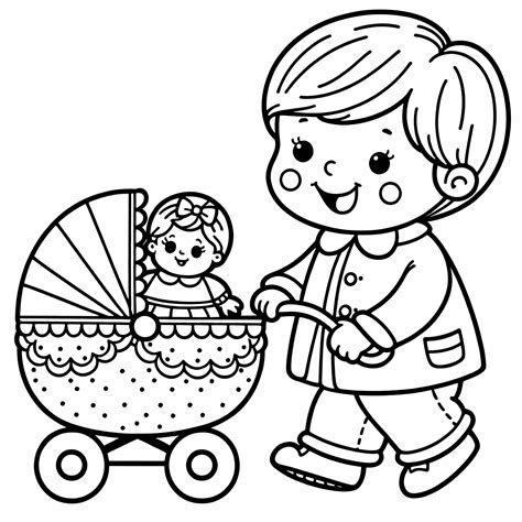 Dieťa s bábikou v postieľke