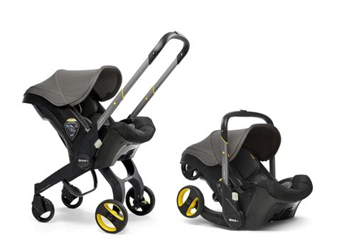 Diagram zobrazujúci premenu autosedačky Doona Plus na kočík