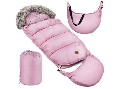 Detský ružový fusak v kočíku