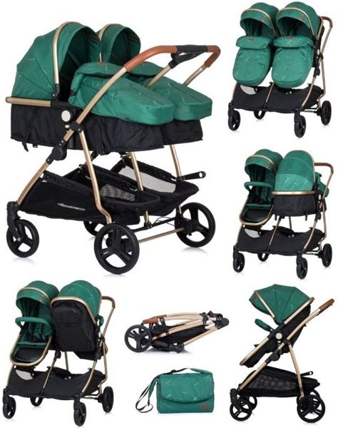 Kočík pre dvojičky s dvoma sedadlami vedľa seba