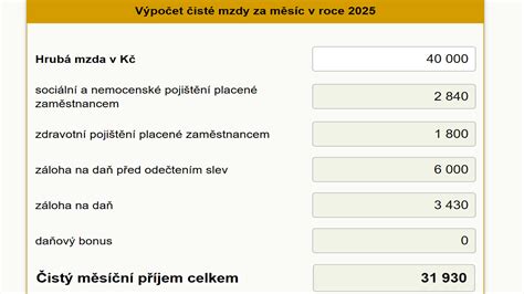 Schéma výpočtu nároku na tehotenské