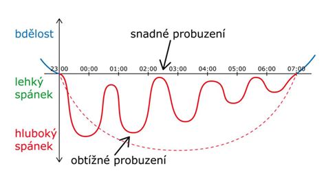 Graf znázorňujúci typický spánkový cyklus dieťaťa