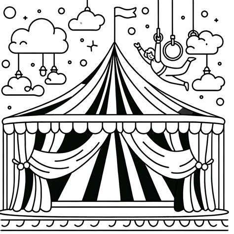 Ilustrácia cirkusového stanu