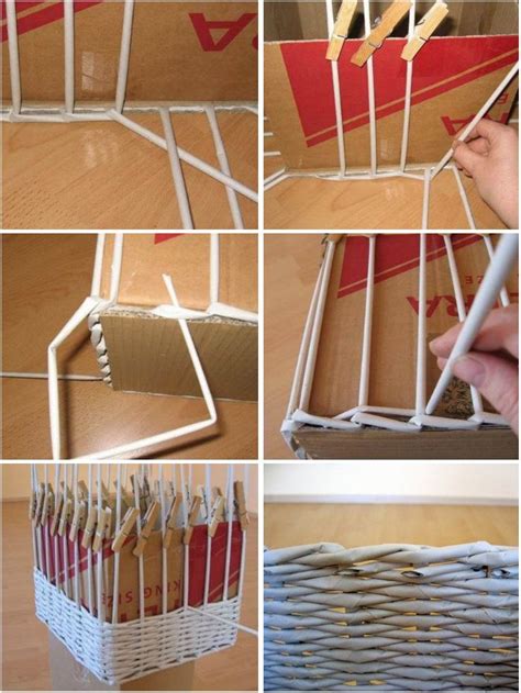 Ukážka výroby košíka z novinových rúrok