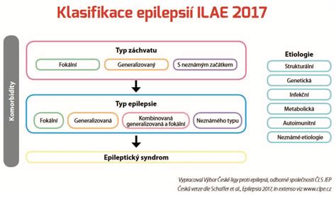 Diagram zobrazujúci rôzne typy epileptických záchvatov
