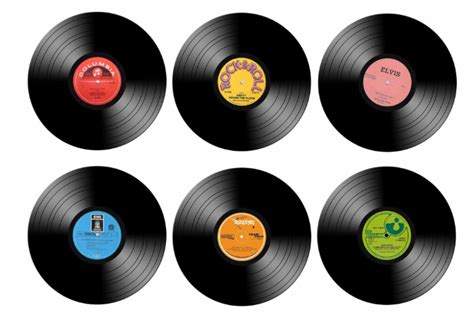 Balík starých vinylových platní