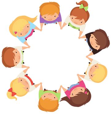 Deti hrajúce sa s loptou v kruhu