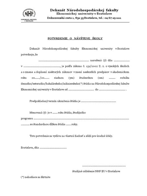 Dokladovanie potvrdenia o návšteve školy