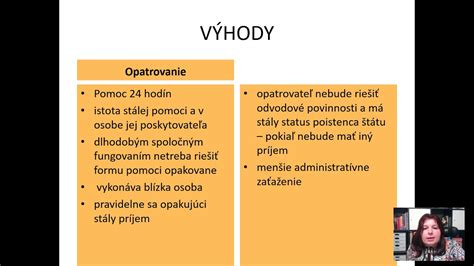Porovnanie osobná asistencia vs. opatrovanie