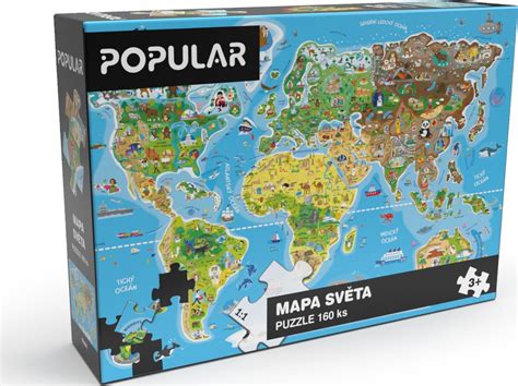 Náučné puzzle s mapou sveta