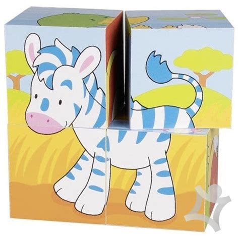 Drevené kocky Zvieratká