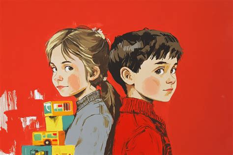 Ilustrácia dvoch detí, ktoré sa hádajú