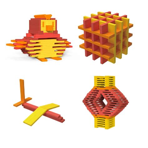 Kreatívne 3D modely vytvorené zo stavebnice