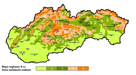 mapa rekreačných oblastí Slovenska