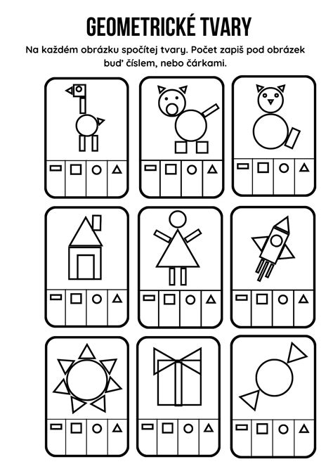 deti skladajú geometrické tvary podľa predlohy