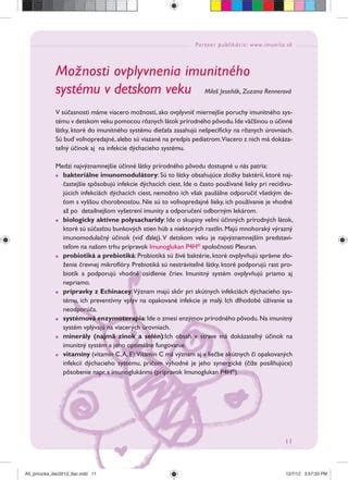 Ilustrácia rozvoja imunitného systému dieťaťa