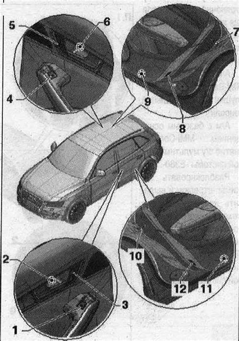 Schéma umiestnenia ISOFIX úchytov v zadných sedadlách vozidla