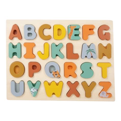 Dieťa so vzdelávacím puzzle s abecedou