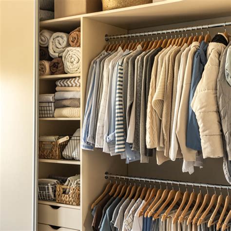 Child's wardrobe interior with drawers and hanging space
