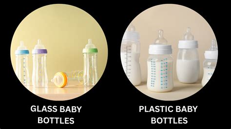 Comparison of glass and plastic baby bottles