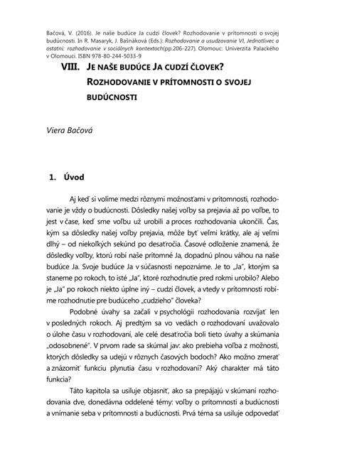 rozhodovanie o budúcnosti