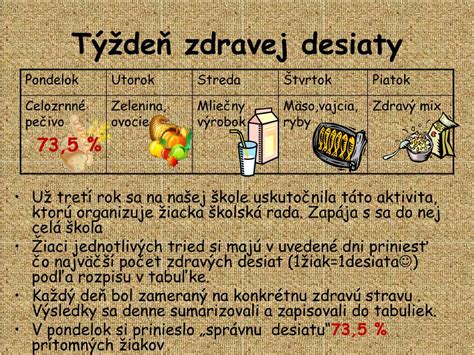 Rozmanitá škála zdravých desiat