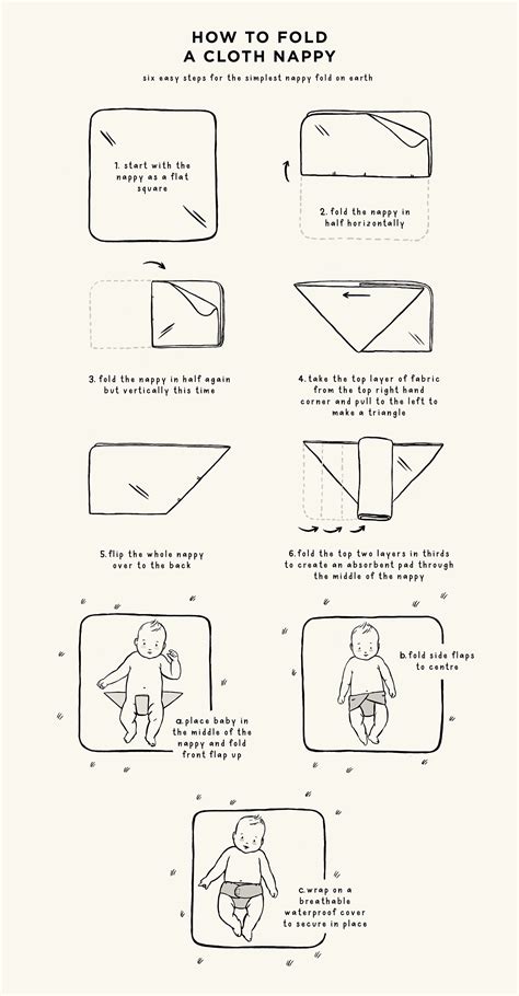 Folding a square cloth diaper