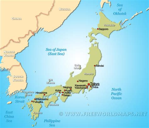 Mapa Japonska