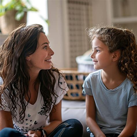 Parent and child communicating