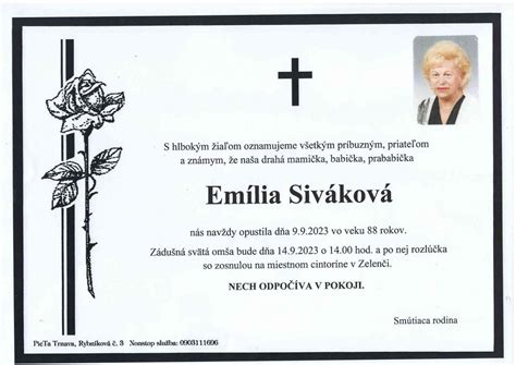 Smútočné oznámenie Ľubomíra Kanása
