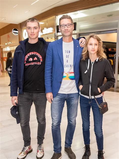 Andy Kraus s deťmi z prvého manželstva, Borisom a Zojou