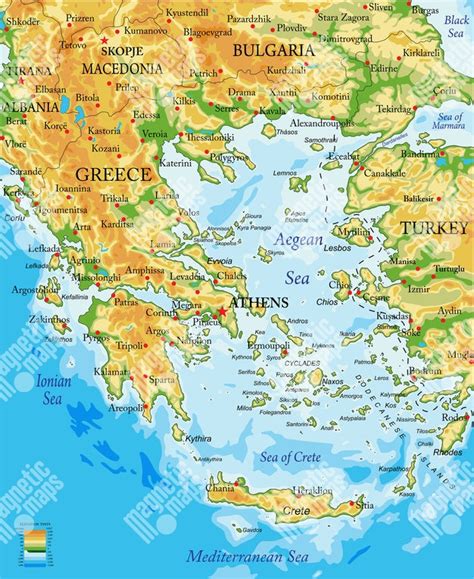 Mapa starovekého Grécka s mestskými štátmi