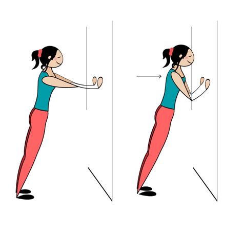 Žena robí kliky o stenu