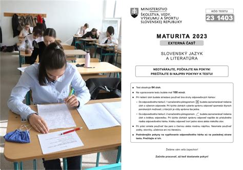 študent si prezerá maturitné testy