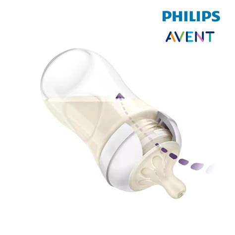 Philips Avent Natural Response bottle with nipple close-up